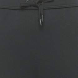 Pre Owned Versace Black Greca Trim Jersey Joggers L
