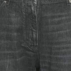 مملوكة مسبقًا Versace Dark Grey Denim Wide Leg Jeans M Waist 34"