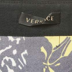 Pre Owned Versace Multicolor Printed Silk Shirt M