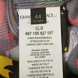 Pre Owned Versace Multicolor Printed Silk Shirt M
