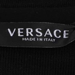Pre Owned Versace Black/Pink Jersey La Greca Hoodie M