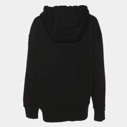 Pre Owned Versace Black/Pink Jersey La Greca Hoodie M