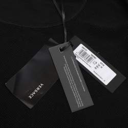 Pre Owned Versace Black/Pink Jersey La Greca Hoodie M