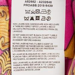 Pre Owned Versace Pink Baroque Print Silk Shirt M