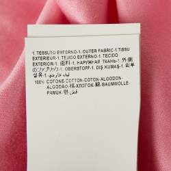 مملوكة مسبقًا توب فيرساتشي قطن مطبوع بإلهه وردي معقود مقاس صغير (سمول)