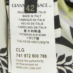 مملوكة مسبقًا فستان فيرساتشي قميص حرير مطبوع متعدد الألوان مقاس وسط (ميديوم)