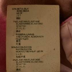 مملوكة مسبقًا فستان فيرساتشي ميني حرير بطبعة تجريدية وردي مقاس صغير