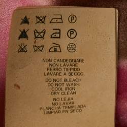 مملوكة مسبقًا فستان فيرساتشي ميني حرير بطبعة تجريدية وردي مقاس صغير