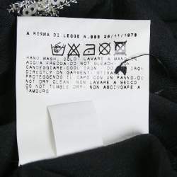 Pre Owned توب فيرساتشي جينز كوتور جيرسي أسود بشعار لامع صغير