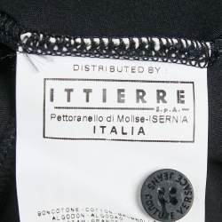 Pre Owned توب فيرساتشي جينز كوتور جيرسي أسود بشعار لامع صغير