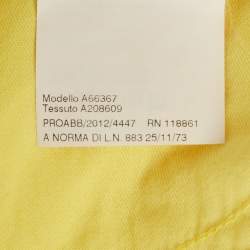 Pre Owned بنطلون جينز فيرساتشي قطني أصفر ملائم عادي مقاس صغير بخصر 28 بوصة