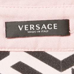 مملوكة مسبقًا Versace Pink Print Silk Full Sleeve Shirt M