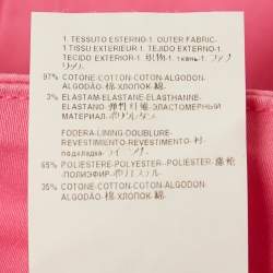 Pre Owned Versace Pink Pocket Embroidered Cotton Jeans S/Waist 28"
