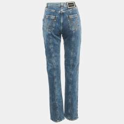 مملوكة مسبقًا Versace Blue Denim Straight Jeans S/Waist 26"
