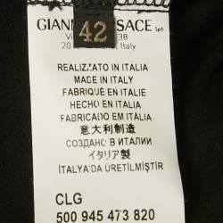 Pre Owned تي شيرت فيرساتشي جيرسيه بنقشة ميدوسا أسود مقاس متوسط (M)