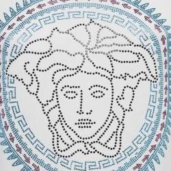 مملوكة مسبقًا Versace White Medusa Embellished Jersey T-Shirt S