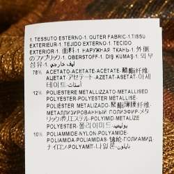 Pre Owned بلوفر جياني فيرساتشي تريكو لوريكس نقشة الفهد بني مقاس كبير جدًا - إكس لارج