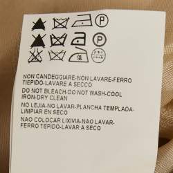 مملوكة مسبقًا فستان ضيق فيرساتشي قطني مطبوع زهري/كريمي مقاس صغير