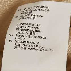 مملوكة مسبقًا فستان ضيق فيرساتشي قطني مطبوع زهري/كريمي مقاس صغير