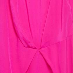 مملوكة مسبقًا Versace Pink Silk Back Key Hole Mini Dress S