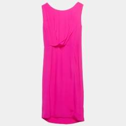 مملوكة مسبقًا Versace Pink Silk Back Key Hole Mini Dress S