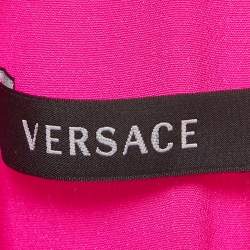 مملوكة مسبقًا Versace Pink Silk Back Key Hole Mini Dress S