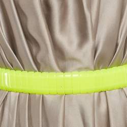 Pre Owned Versace Grey Silk Belted Halter Neck Mini Dress S