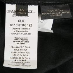 مملوكة مسبقًا Versace Black Medusa Rhinestone Jersey T-Shirt M