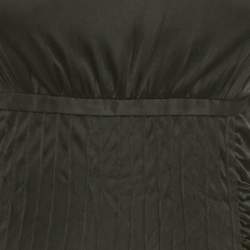 مملوكة مسبقًا فستان فيرساتشي VJC جيرسي أسود بكشكشة مقاس متوسط (ميديم)