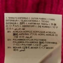 Pre Owned Versace Pink Mohair Blend Cardigan M