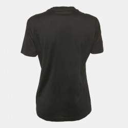 مملوكة مسبقًا Gianni Versace Black Medusa Embroidered Jersey T-Shirt S