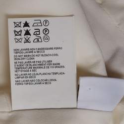 Pre Owned Versace Off-White Crepe Back Detail Mini Dress M