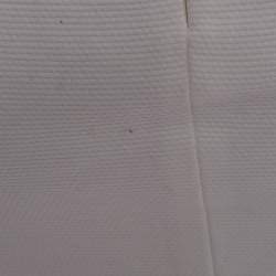 Pre Owned Versace Off-White Crepe Back Detail Mini Dress M