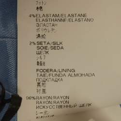 مملوكة مسبقًا Versace Blue Satin Pleated Mini Skirt M