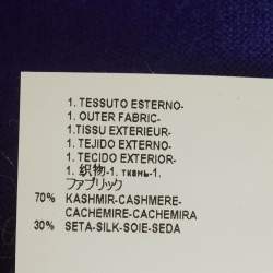 Pre Owned Versace Blue Cashmere Button Front Cardigan S