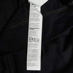 Pre Owned Versace Underwear Black Cotton & Jersey Gym Top/Leggings Set M