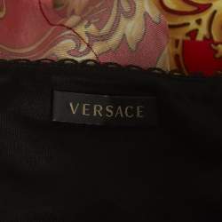 Pre Owned Versace Red Borocco Print Silk Set S