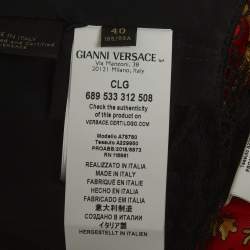 Pre Owned Versace Red Borocco Print Silk Set S