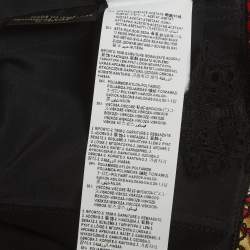 Pre Owned Versace Red Borocco Print Silk Set S