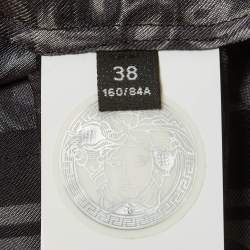 Pre Owned Versace Monochrome Barocco Print Silk Shirt S