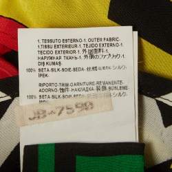 Pre Owned Versace Multicolour Geometric Greek Print Silk Long Sleeve Shirt S