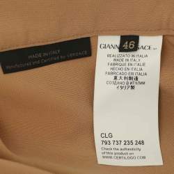 Pre Owned Versace Beige Crepe Formal Pants L