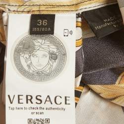 Pre Owned Versace Multicolor Baroque Print Button Front Shirt XS