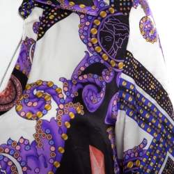 Versace Collection Multicolor Sun and Crystals Motif Printed Silk Blouse M