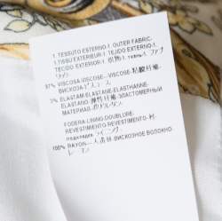 Pre Owned تنورة ميدي فيرساتشي كولكشن كريمي مطبوعة M