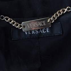Pre Owned Versace Black Wool Tailored Blazer M