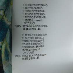 Pre Owned فستان فرساتشي هاندكرشيف هيم طبقة مطبوع متعدد الألوان S