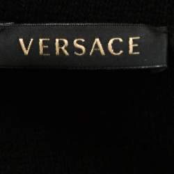 مملوكة مسبقًا Versace Black Medusa Embellished Wool Sweatshirt M