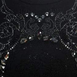 مملوكة مسبقًا Versace Black Medusa Embellished Wool Sweatshirt M