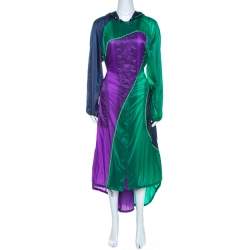 Versace Multicolor Nylon Long Raincoat S
